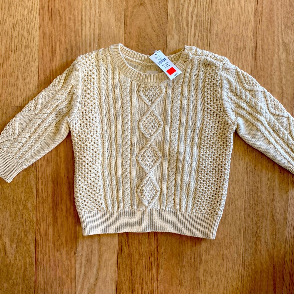 Baby Gap - cream cable-knit, size 18-24 months